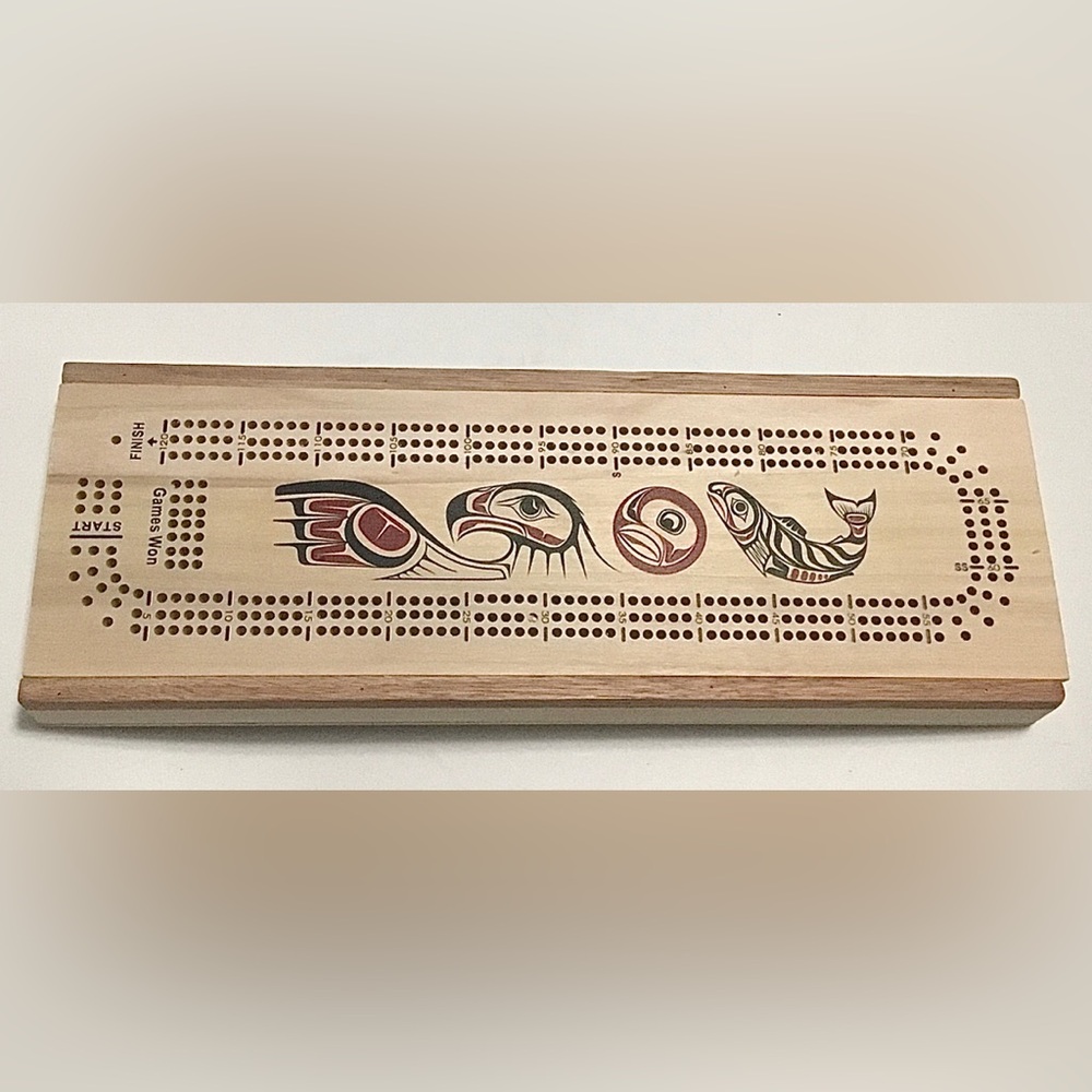 Native Northwest Cribbage Board